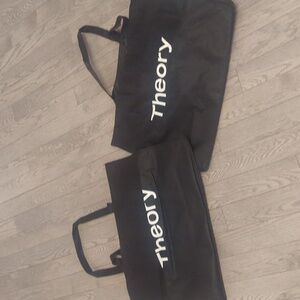 2 Theory Large Black Tote Shopping Garment Bag - New